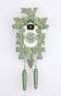 Quarz-Kuckucksuhr 32cm Fünflaub grün/weiß mit Musik 